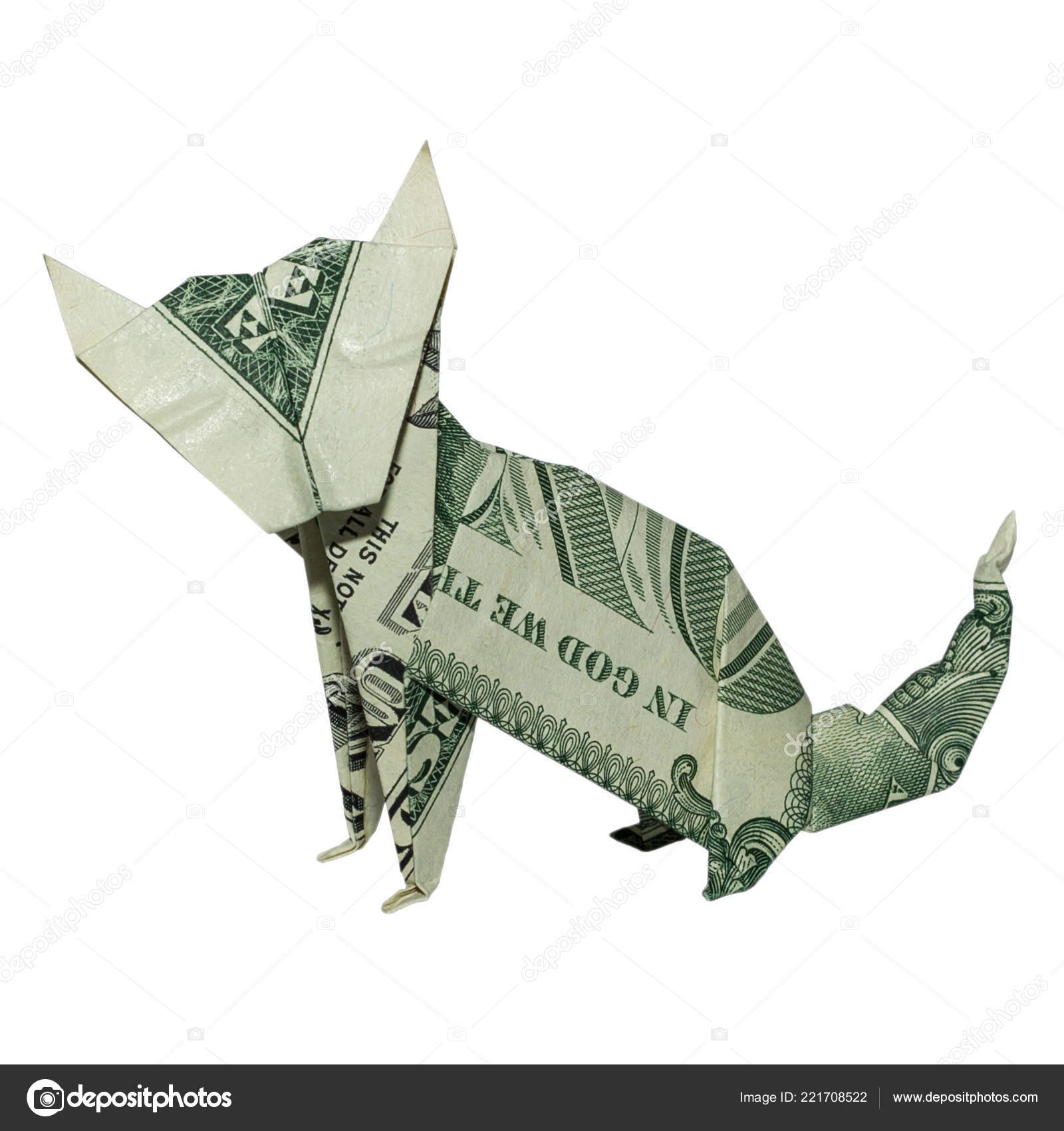Images Dollar Bill Origami Cat Money Origami Sitting Cat