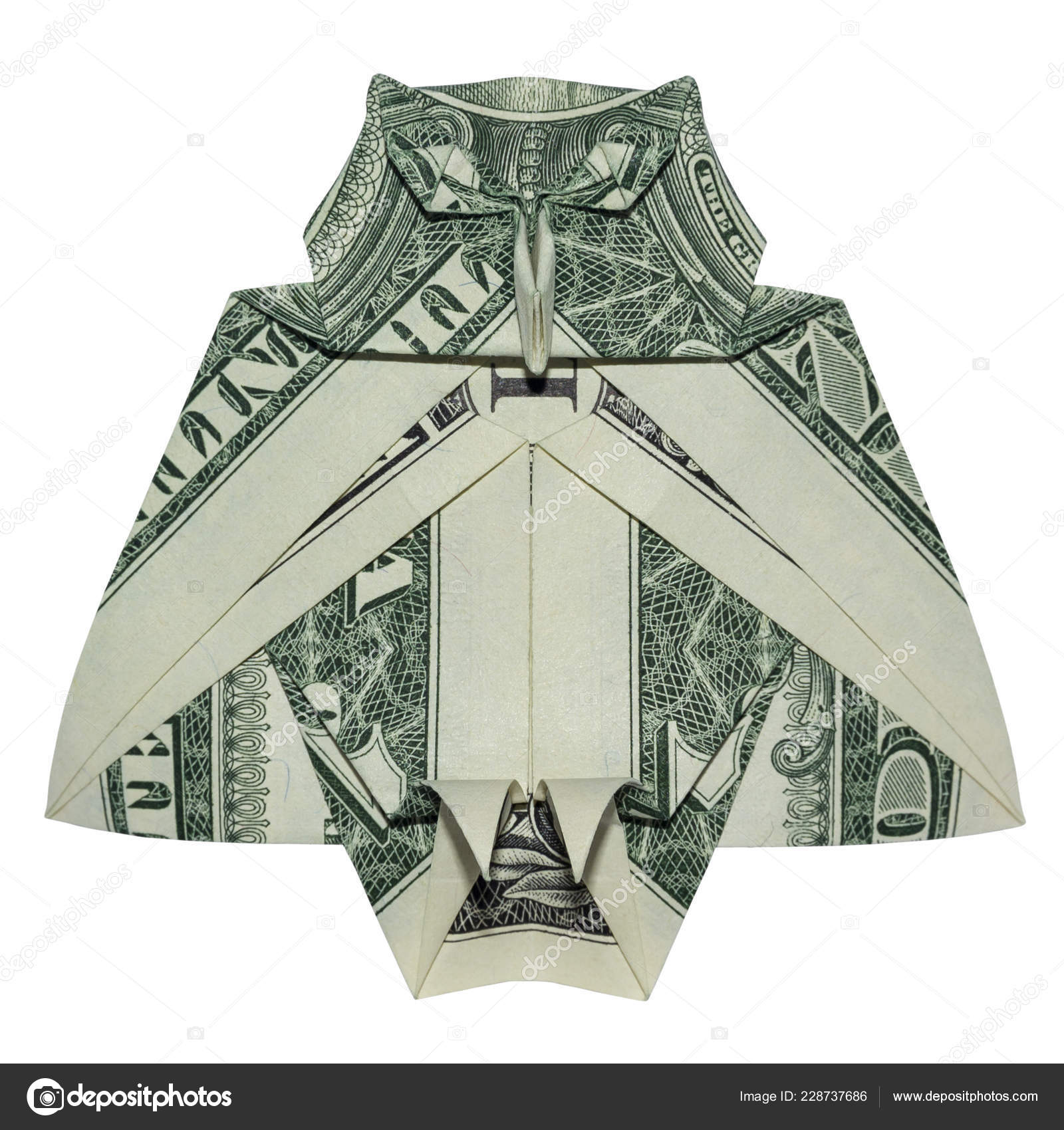 White Owl Dollar Bill Money Origami Great Wise Owl Bird