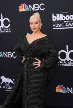 20 Mayıs 2018 Mgm Grand Garden Arena Las Vegas, ABD şarkıcı Christina Aguilera 2018 Billboard Müzik Ödülleri'nde düzenlenen.