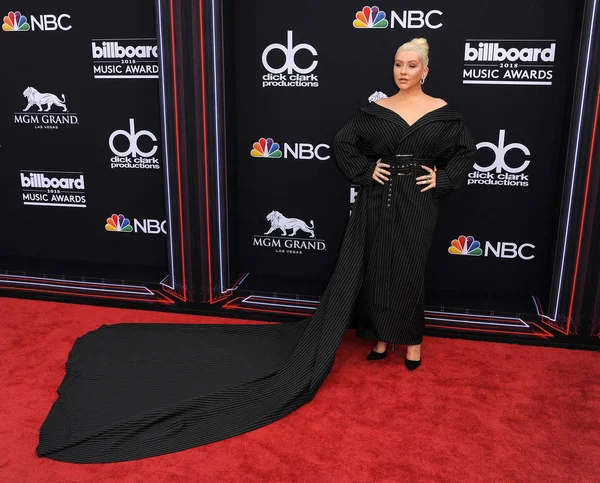 Cantante Christina Aguilera 2018 Billboard Music Awards Celebrado Mgm Grand — Foto de Stock