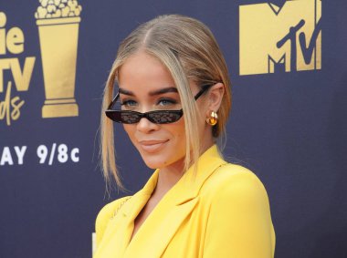 16 Haziran 2018 Santa Monica, ABD Barker hangarda Yasemin Sanders 2018 Mtv film ve Televizyon Ödülleri'nde düzenlenen.