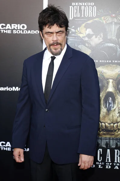 Benicio Del Toro Los Angeles Premiera Sicario Dzień Soldado Dniach — Zdjęcie stockowe