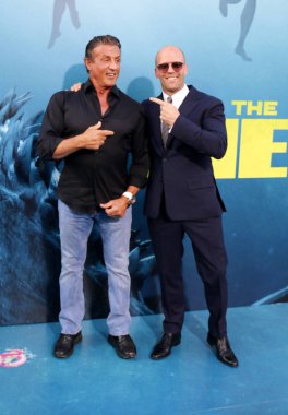 'Meg Tcl Çin Tiyatro IMAX Hollywood, ABD 6 Ağustos 2018 düzenlenen' in Jason Statham ve Sylvester Stallone, Los Angeles premiere.