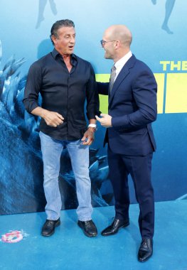 'Meg Tcl Çin Tiyatro IMAX Hollywood, ABD 6 Ağustos 2018 düzenlenen' in Jason Statham ve Sylvester Stallone, Los Angeles premiere.