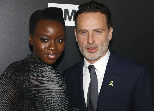 Andrew Lincoln Danai Gurira Estreno Amc Walking Dead Temporada Celebrada — Foto de Stock