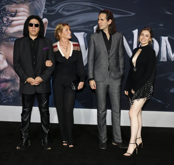 Gene Simmons Shannon Tweed Nick Simmons Sophie Simmons Los Angeles — Stock fotografie