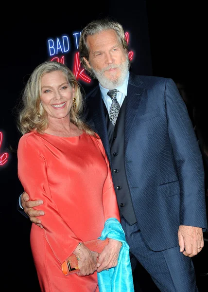 Jeff Bridges Susan Geston Estreno Los Ángeles Bad Times Royale —  Fotos de Stock