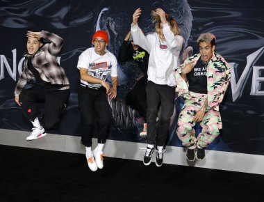 'Zehir Regency köyü tiyatro Westwood, ABD'de 1 Ekim 2018 düzenlenen', Brandon Arreaga, Edwin Honoret, Austin Porter, Nick Mara ve Zion kimseye Kuwonu, Los Angeles premiere.