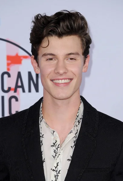 Shawn Mendes 2018 American Music Awards Która Odbyła Się Microsoft — Zdjęcie stockowe