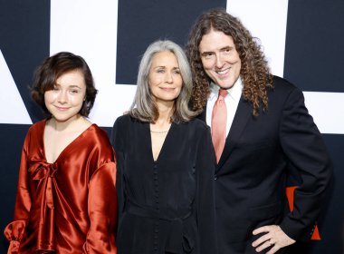 'Hollywood, ABD Tcl Çin Tiyatrosu 17 Ekim 2018 düzenlenen Cadılar Bayramı' Weird Al Yankovic, Suzanne Yankovic ve Nina Yankovic, Los Angeles premiere.