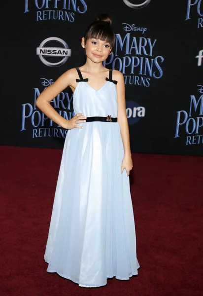 Actriz Ariana Greenblatt Estreno Mundial Mary Poppins Returns Disney Celebrado — Foto de Stock