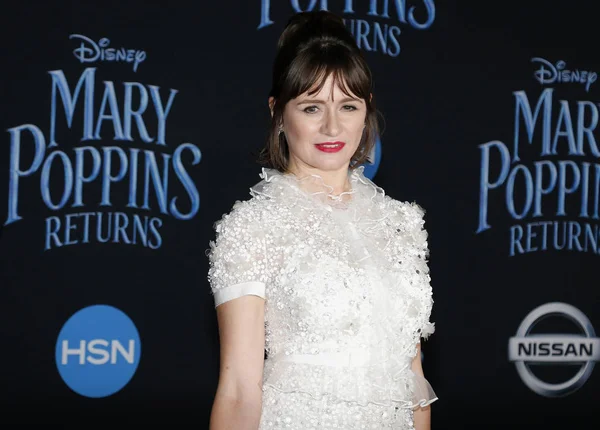 Atriz Emily Mortimer Estréia Mundial Mary Poppins Returns Disney Realizada — Fotografia de Stock