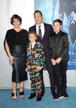 '12 Aralık 2018 Tcl Çin Tiyatrosu Hollywood, ABD'de düzenlenen Aquaman' in Dagmara Dominczyk, Kassian Mccarrell Wilson, Patrick Wilson ve Kalin Patrick Wilson, Los Angeles premiere.