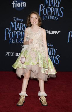 29 Kasım 2018 Dolby Theatre Hollywood, ABD oyuncu Pixie Davies Disney's 'Mary Poppins Returns' Dünya galasında düzenlenen.