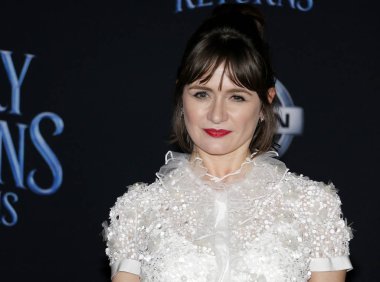 29 Kasım 2018 Hollywood, ABD Dolby tiyatroda aktris Emily Mortimer Disney's 'Mary Poppins Returns' Dünya galasında düzenlenen.