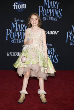 29 Kasım 2018 Dolby Theatre Hollywood, ABD oyuncu Pixie Davies Disney's 'Mary Poppins Returns' Dünya galasında düzenlenen.