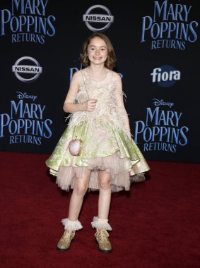 29 Kasım 2018 Dolby Theatre Hollywood, ABD oyuncu Pixie Davies Disney's 'Mary Poppins Returns' Dünya galasında düzenlenen.