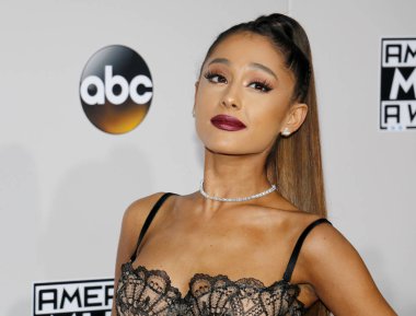 singer-songwriter Ariana Grande at the 2016 American Music Awards held at the Microsoft Theater in Los Angeles, USA on November 20, 2016.