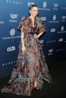 5 Ocak 2019 Los Angeles, ABD özel mekan aktris Lily Collins Elysium sanat'ın 12 yıllık cennet şenlikte düzenlenen.