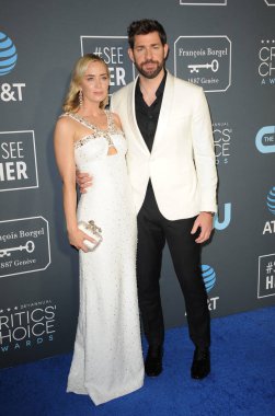 Emily Blunt ve John Krasinski, 24 yıllık Critics'Choice Awards Santa Monica, ABD Barker Hangar 13 Ocak 2019 düzenlenen.