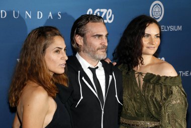5 Ocak 2019 Los Angeles, ABD özel mekan yağmur Phoenix, Joaquin Phoenix ve yaz Phoenix Elysium sanat'ın 12 yıllık cennet şenlikte düzenlenen.
