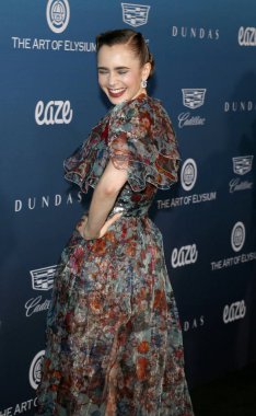 5 Ocak 2019 Los Angeles, ABD özel mekan aktris Lily Collins Elysium sanat'ın 12 yıllık cennet şenlikte düzenlenen.