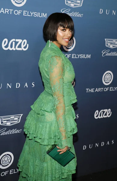 actress Kat Graham at the Art Of Elysium's 12th Annual Heaven Celebration held at the Private Venue in Los Angeles, USA on January 5, 2019.