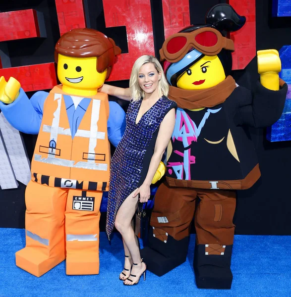 Elizabeth Banks Los Angeles Premiera Lego Movie Drugiej Części Dniach — Zdjęcie stockowe