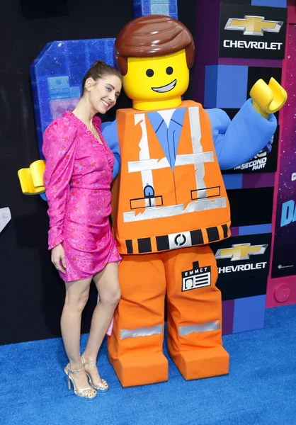 Alison Brie Στο Λος Άντζελες Πρεμιέρα Της Lego Movie Δεύτερο — Φωτογραφία Αρχείου