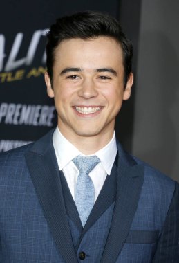 Keean Johnson Los Angeles galasında ' Alita: Battle Angel' Regency köyü tiyatro Westwood, ABD'de 5 Şubat 2019 düzenlenen.