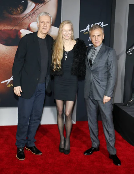 James Cameron Suzy Amis Cameron Christoph Waltz Estreia Alita Battle — Fotografia de Stock