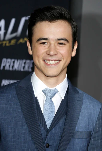 Keean Johnson Los Angeles Premiere Alita Battle Angel Held Regency — Stock Photo, Image