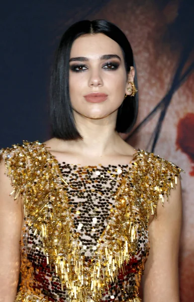 Cantante Dua Lipa Estreno Los Ángeles Alita Battle Angel Celebrado — Foto de Stock