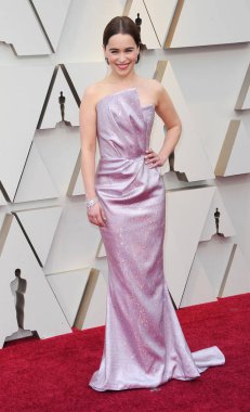 24 Şubat 2019 Hollywood ve Highland Los Angeles, ABD Emilia Clarke 91 yıllık Akademi Ödülleri'nde düzenlenen.