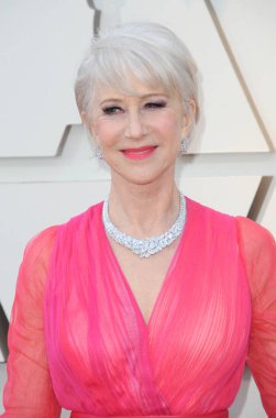 24 Şubat 2019 Hollywood ve Highland Los Angeles, ABD Helen Mirren 91 yıllık Akademi Ödülleri'nde düzenlenen.