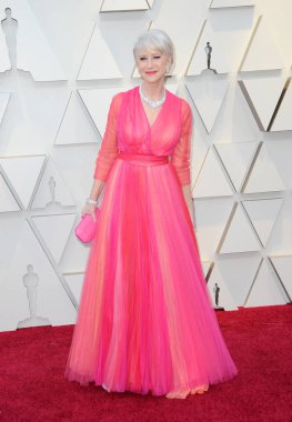 24 Şubat 2019 Hollywood ve Highland Los Angeles, ABD Helen Mirren 91 yıllık Akademi Ödülleri'nde düzenlenen.