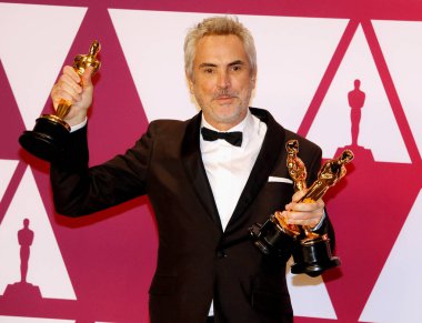 24 Şubat 2019 Hollywood ve Highland Los Angeles, ABD Alfonso Cuaron 91 yıllık Akademi Ödülleri - Kazananlar Oda düzenlenen.