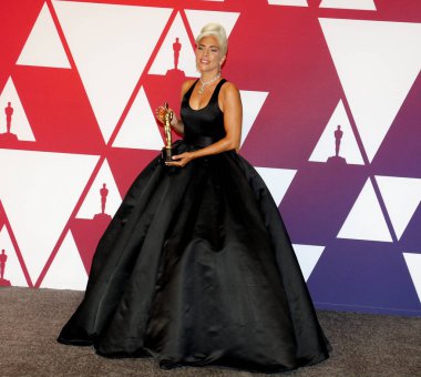 Lady Gaga, 91 yıllık Akademi Ödülleri - Kazananlar Oda Hollywood ve Highland Los Angeles, ABD 24 Şubat 2019 düzenlenen.