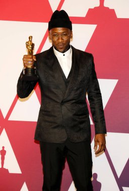 24 Şubat 2019 Hollywood ve Highland Los Angeles, ABD Mahershala Ali 91 yıllık Akademi Ödülleri - Kazananlar Oda düzenlenen.