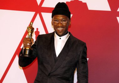 24 Şubat 2019 Hollywood ve Highland Los Angeles, ABD Mahershala Ali 91 yıllık Akademi Ödülleri - Kazananlar Oda düzenlenen.