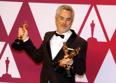 24 Şubat 2019 Hollywood ve Highland Los Angeles, ABD Alfonso Cuaron 91 yıllık Akademi Ödülleri - Kazananlar Oda düzenlenen.