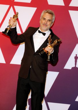 24 Şubat 2019 Hollywood ve Highland Los Angeles, ABD Alfonso Cuaron 91 yıllık Akademi Ödülleri - Kazananlar Oda düzenlenen.
