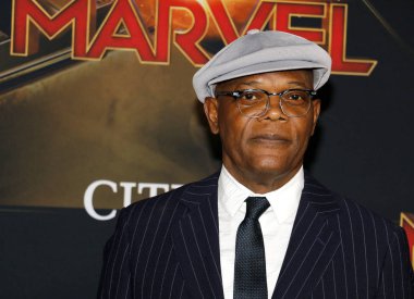 4 Mart 2019 Hollywood, ABD El Capitan tiyatroda aktör Samuel L. Jackson 'Kaptan Marvel' Dünya galasında düzenlenen.