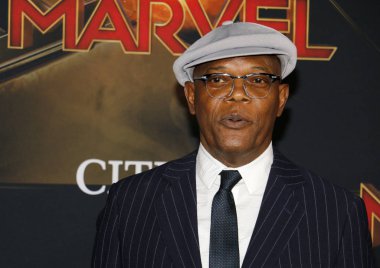 4 Mart 2019 Hollywood, ABD El Capitan tiyatroda aktör Samuel L. Jackson 'Kaptan Marvel' Dünya galasında düzenlenen.