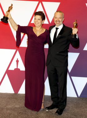 Nina Hartstone ve John Warhurst, 91 yıllık Akademi Ödülleri - basın odası Loews Hotel Hollywood, ABD'de 24 Şubat 2019 düzenlenen.