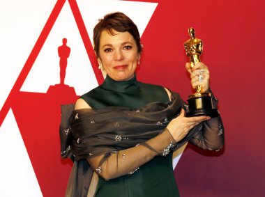 Olivia Colman 91 yıllık Akademi Ödülleri - basın odası Loews Hotel Hollywood, ABD'de 24 Şubat 2019 düzenlenen.
