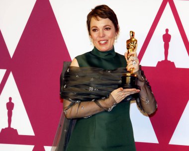 Olivia Colman 91 yıllık Akademi Ödülleri - basın odası Loews Hotel Hollywood, ABD'de 24 Şubat 2019 düzenlenen.