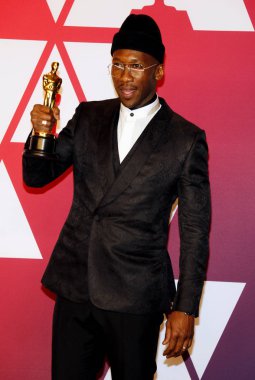Mahershala Ali 91 yıllık Akademi Ödülleri - basın odası Loews Hotel Hollywood, ABD'de 24 Şubat 2019 düzenlenen.