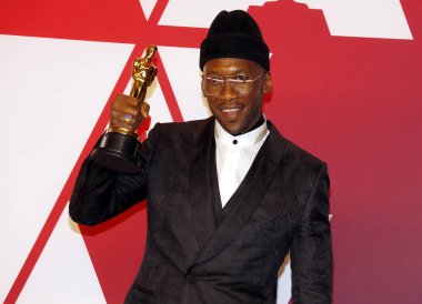 Mahershala Ali 91 yıllık Akademi Ödülleri - basın odası Loews Hotel Hollywood, ABD'de 24 Şubat 2019 düzenlenen.