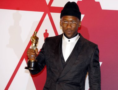 Mahershala Ali 91 yıllık Akademi Ödülleri - basın odası Loews Hotel Hollywood, ABD'de 24 Şubat 2019 düzenlenen.